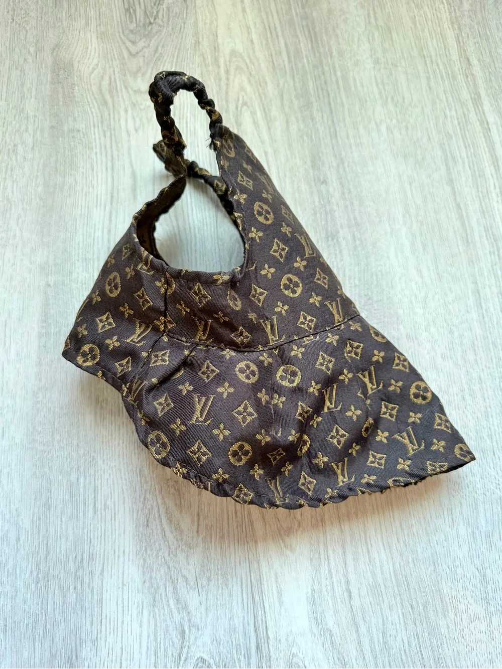 Monogram - Designer Inspired Brown & Tan Pet/Puppy Dog Dress - size XS